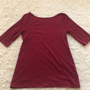 Scoop back shirt